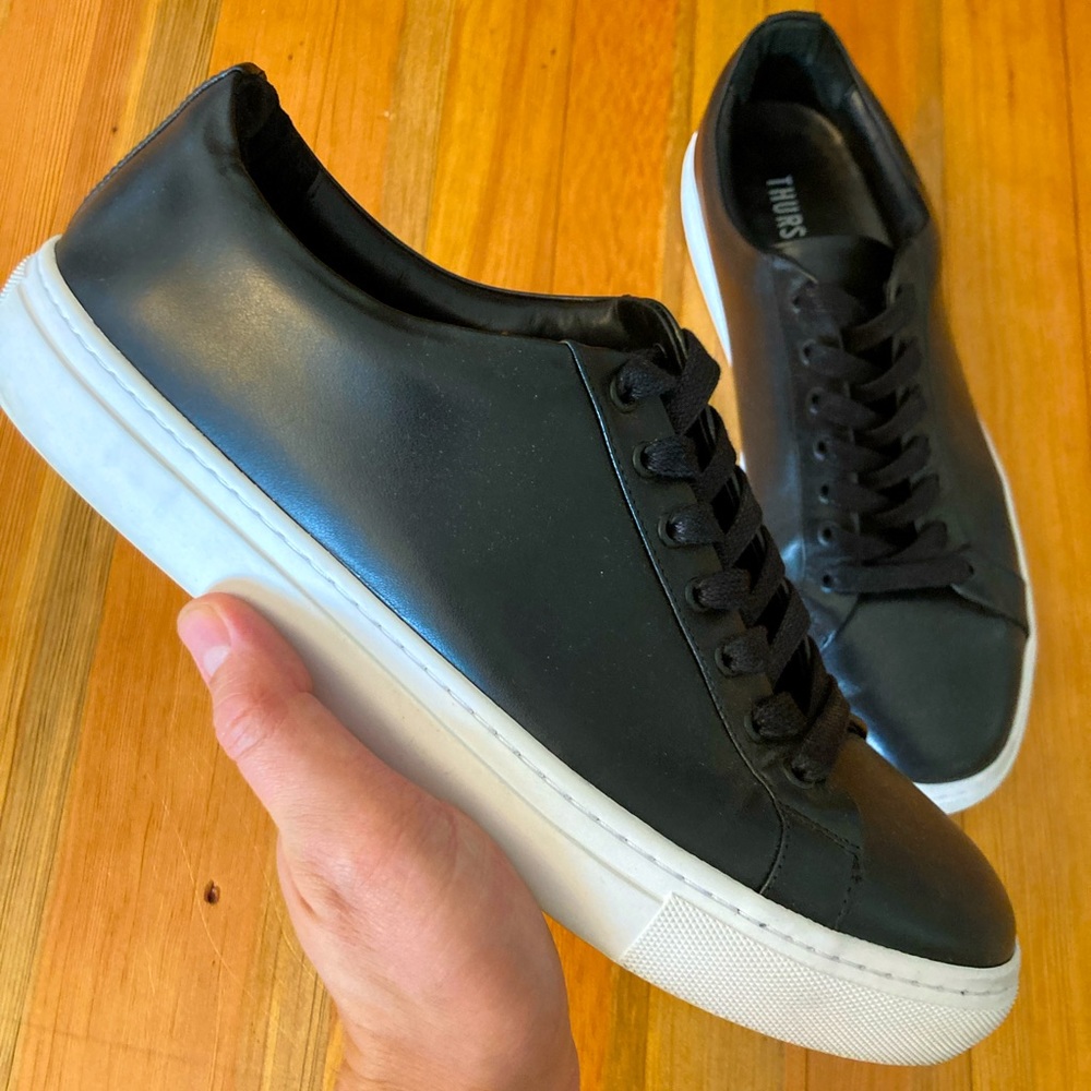 Black leather sneakers - Men’s size 11.5